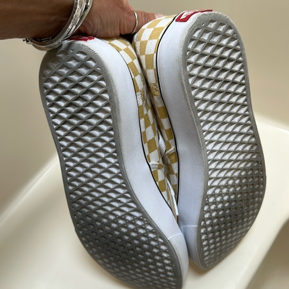 Vans Men's Yellow Checkered Sneakers size 10.5 - Picture 6 of 9